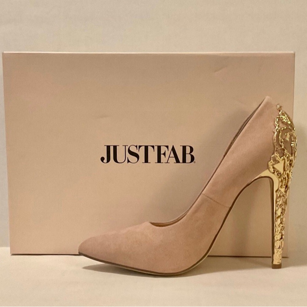 Rose and Gold Just Fab Heels Brand new Size 7
